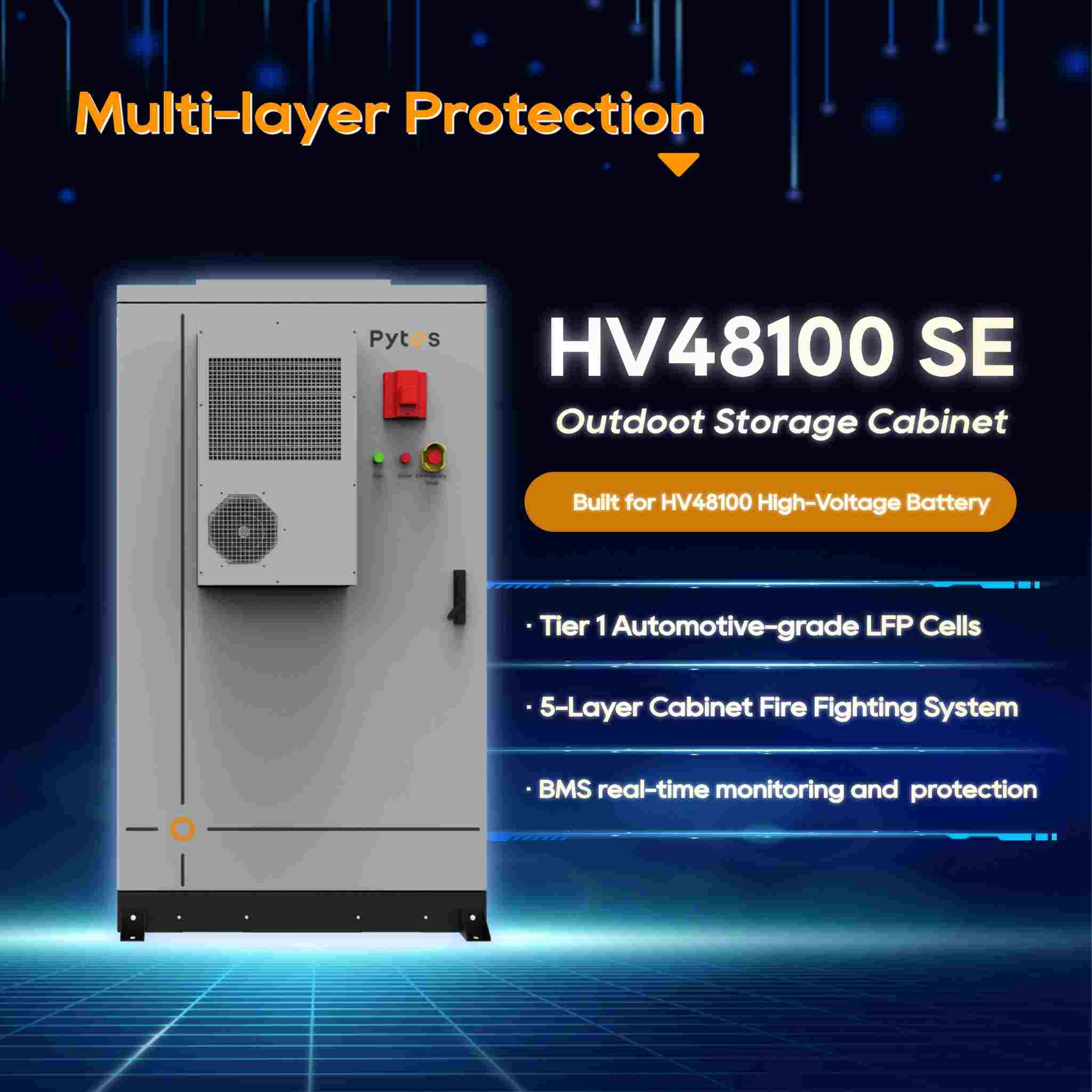Vysokonapěťový systém pro ukládání energie Pytes HV48100 SE
